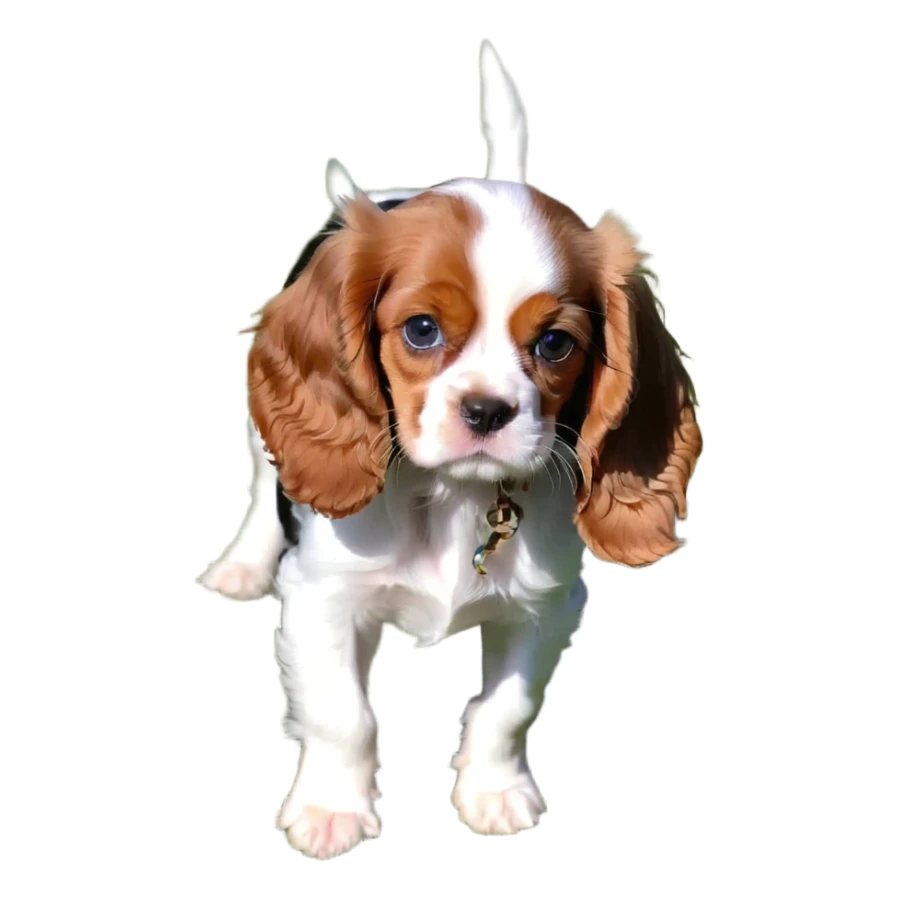 King Cavalier puppy with floppy ears sticker