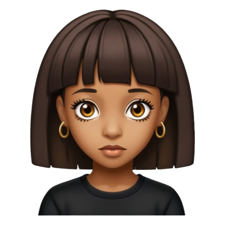 Lisa Left Eye Lopes with dark brown hair sticker