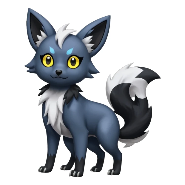 Poochyena-Zorua-Absol-Umbreon-fusion (full body) sticker