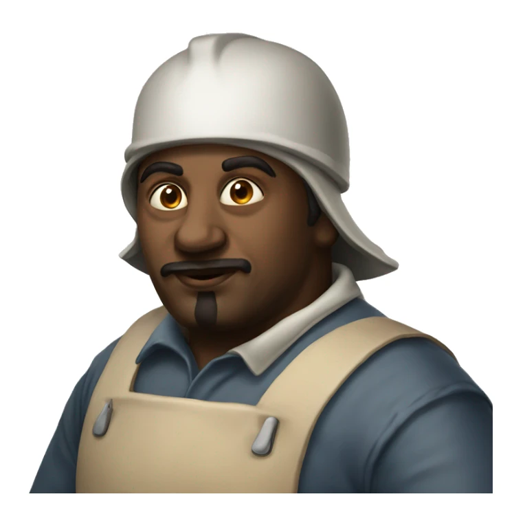 Photorealistic Factory worker XVII century sticker