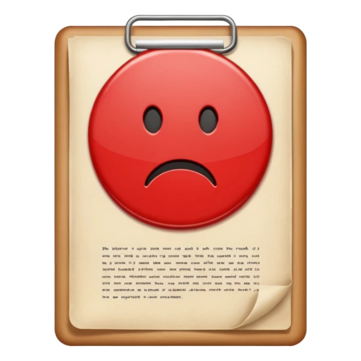 solo un documento con un simbolo de denegado sticker