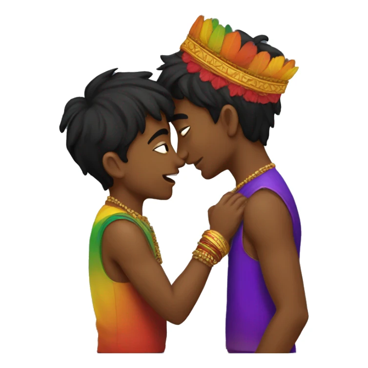 Gay indian boys kissing sticker