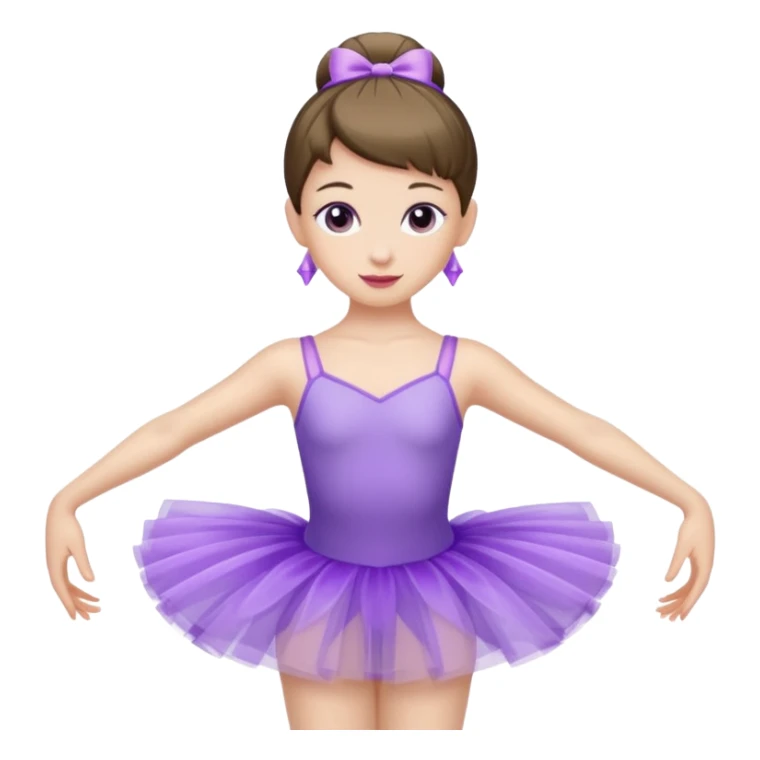 ballerina wearing a purple tutu sticker