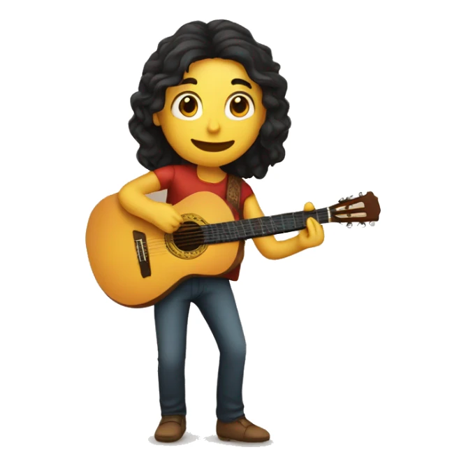 spanish person playing spanish guitar sticker