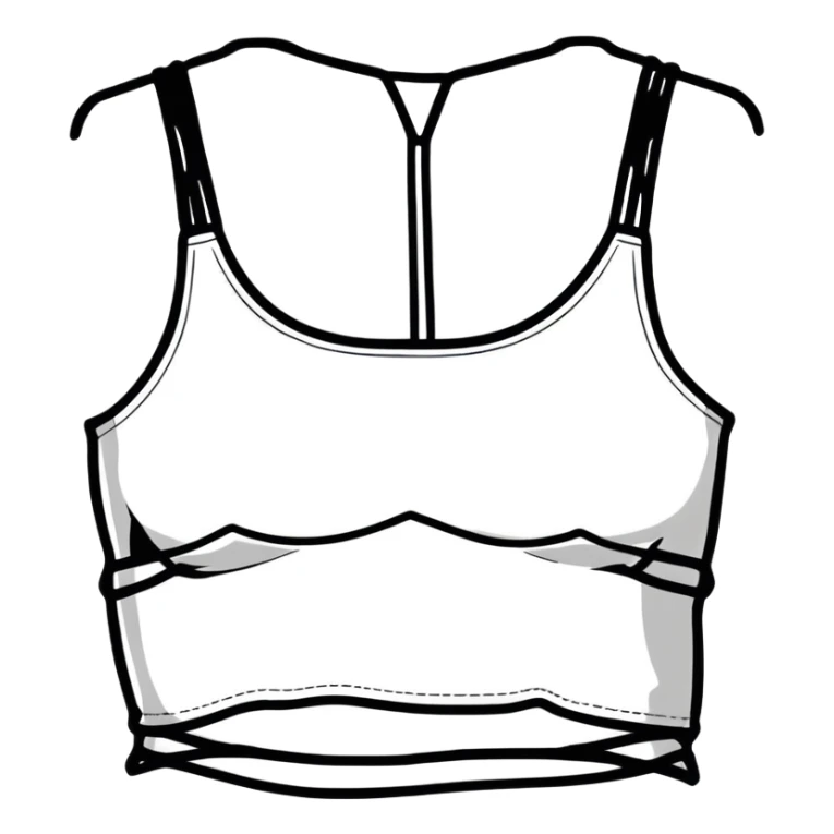 Black strappy cut out cropped tank top  sticker