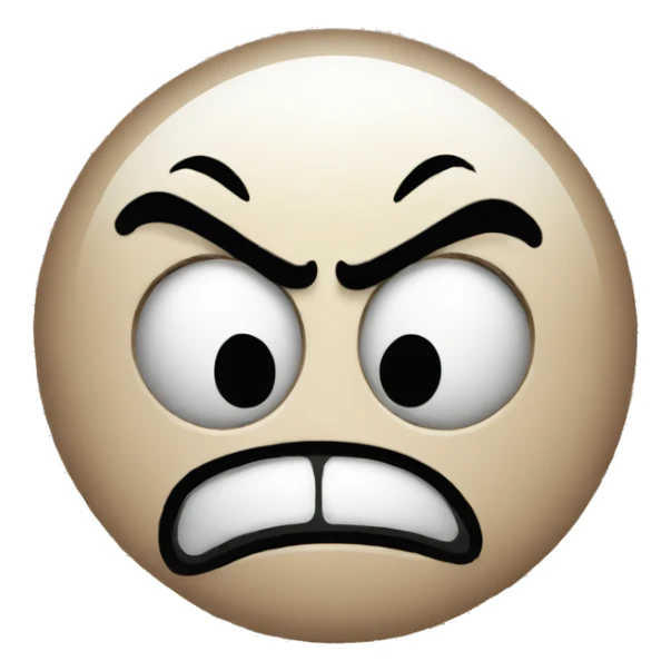 newspaper angry face sticker