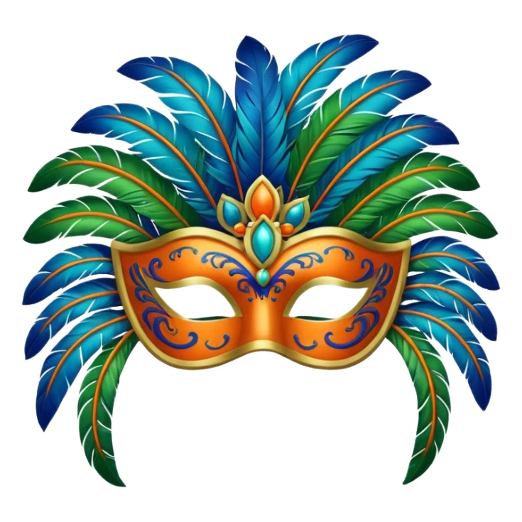 carnival mas costume, blue, green and orange preferably  sticker