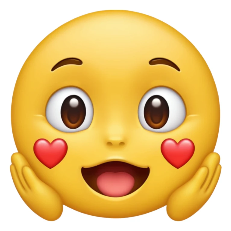 drool emoji blushing with heart eyes sticker