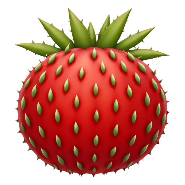 Stenocereus genus fruit without spikes, red and round sticker