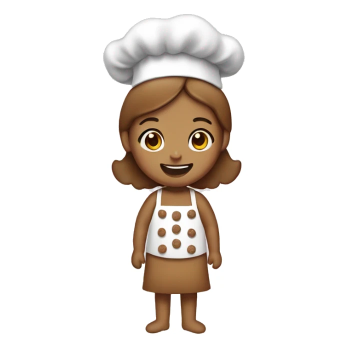 Girl cook gingerbread man sticker