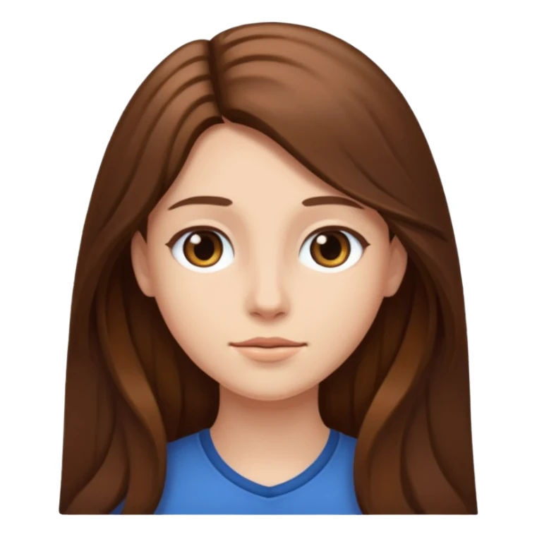 long lenght hair brown sticker