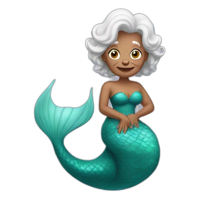 Mermaid, grandma sticker