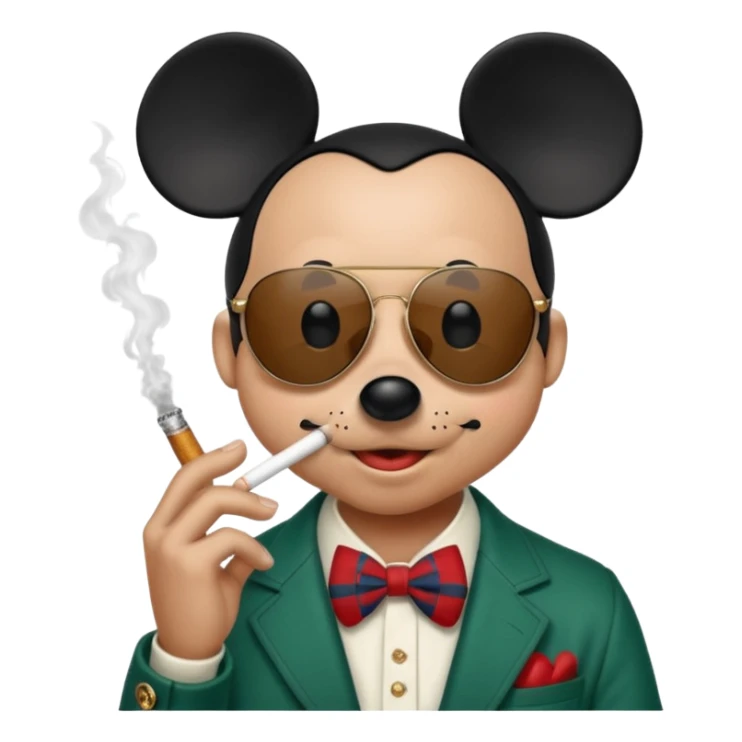 Mickey Gucci qui fume  sticker