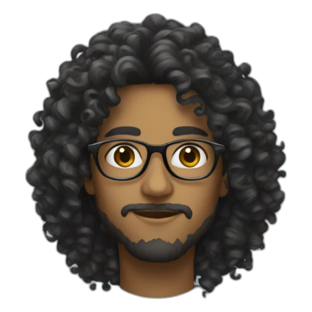 dark-curly-longhair-artist-glasses sticker