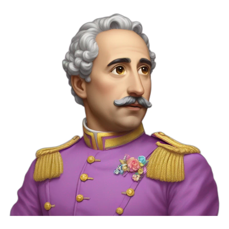 Hyperrealist Francisco franco in a unicorn lgtbi sticker
