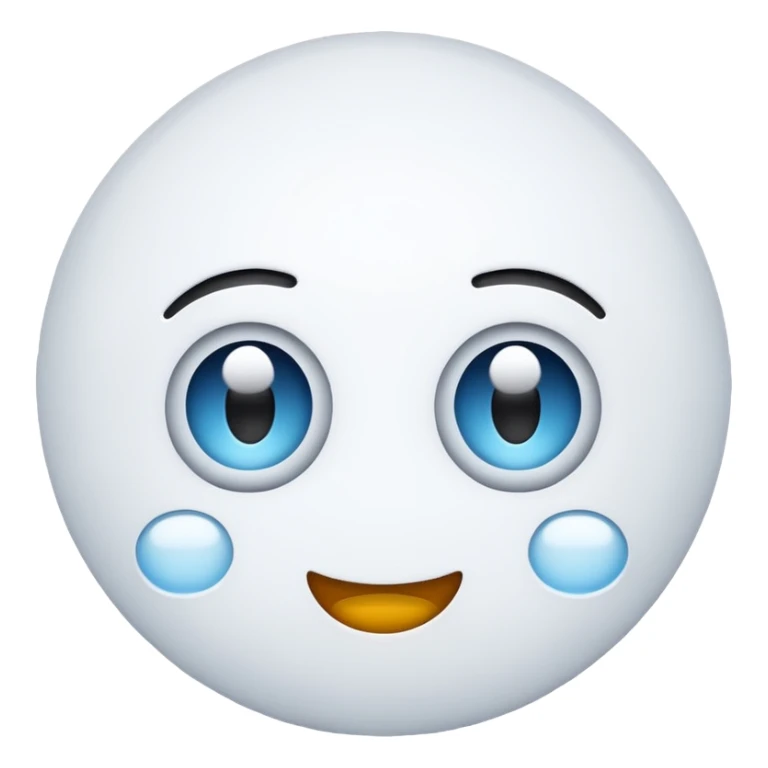 Emoji with snow eyes sticker