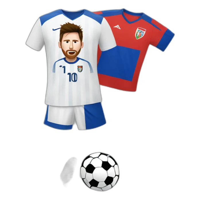 Messi with chile soccer shirt sticker