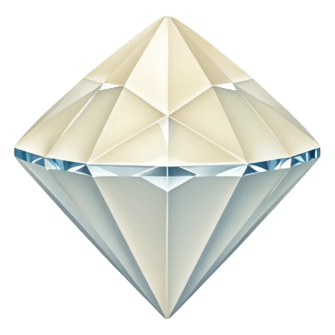 diamond shape carved from ivory emoji sticker