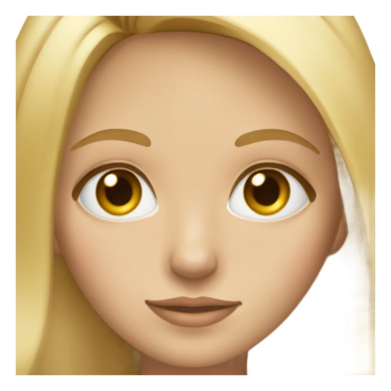 blonde white girl with hazel eyes and straight hair sticker