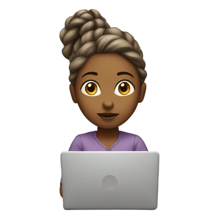 Girl on laptop  sticker