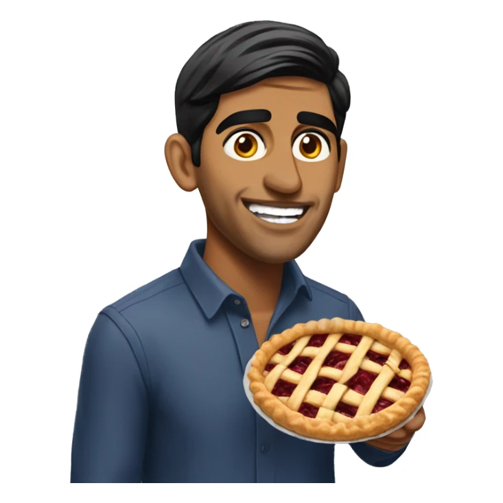 rishi sunak eating a pie sticker