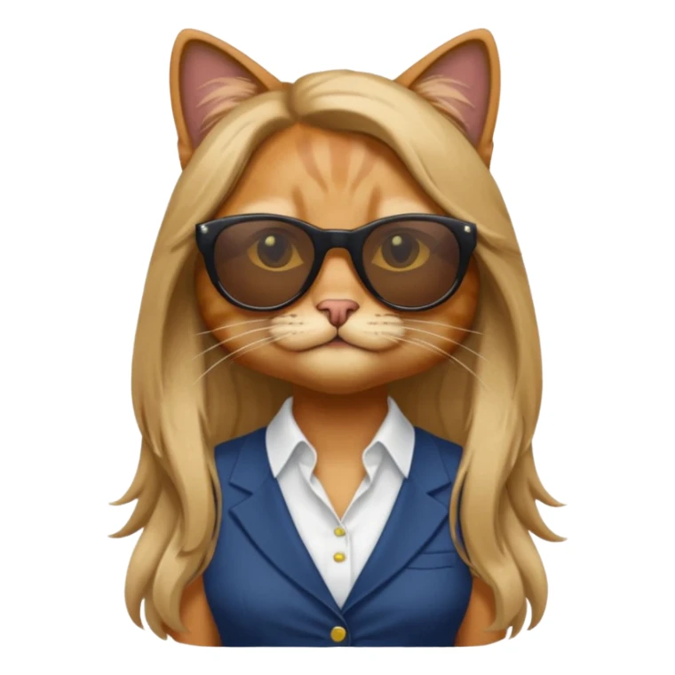 cat long  in drink holders with sunglasses dikkine dress sticker