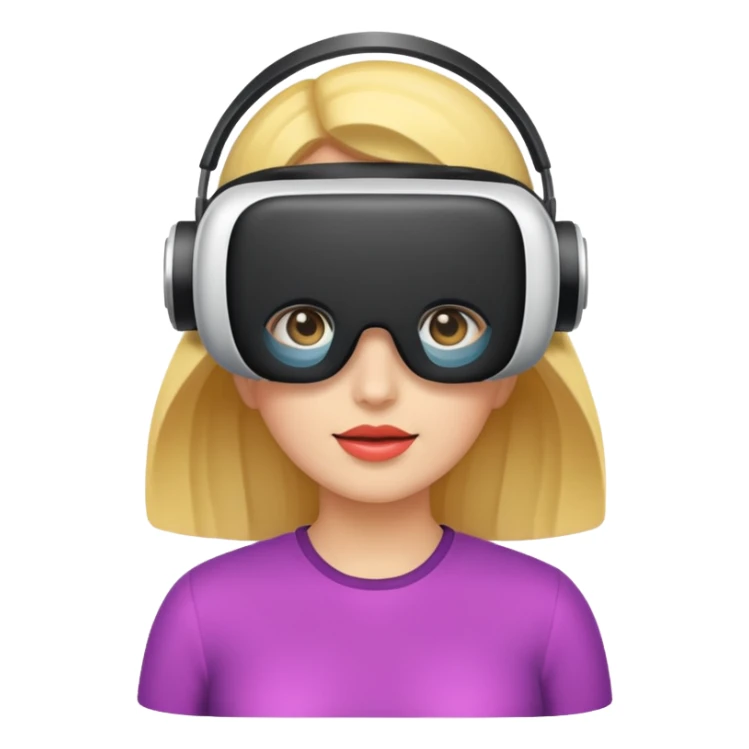 VR wearing woman sticker