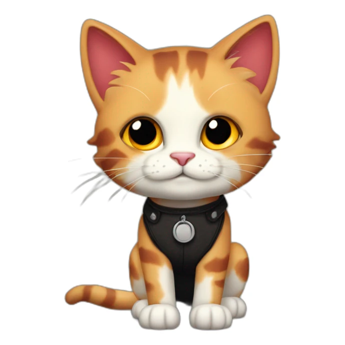 Halloween Meowscles is a buff anthropomorphic calico  cat  he has a shadow design with black  jeans and red crimson  eyes sticker