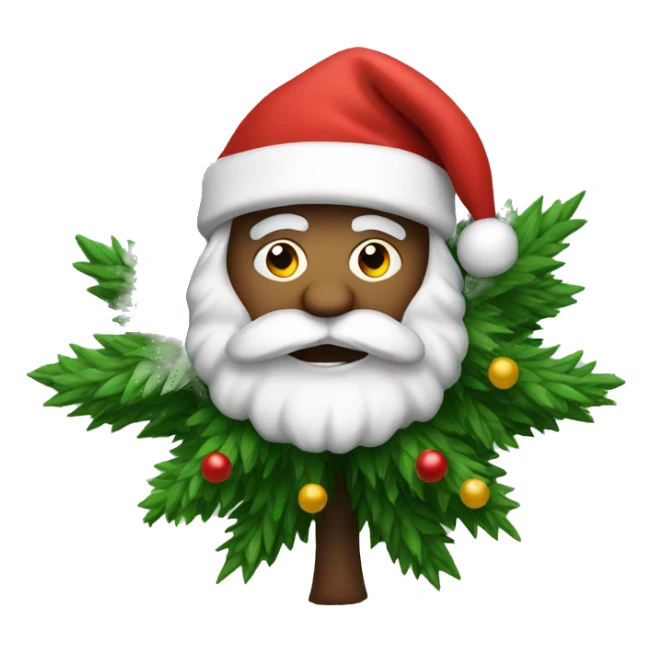 Santa tree sticker