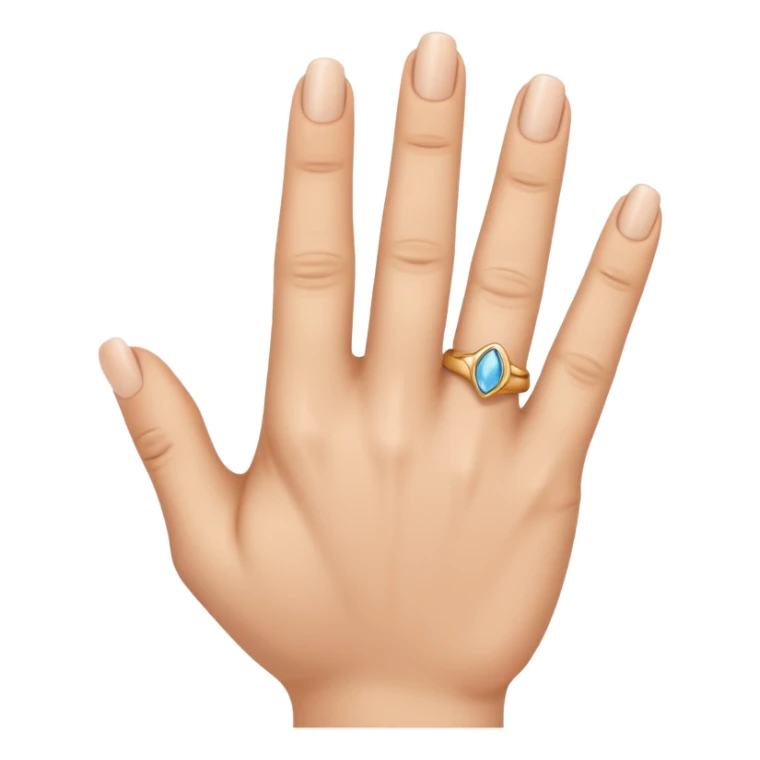 the ring finger, index finger, and middle finger facing up sticker