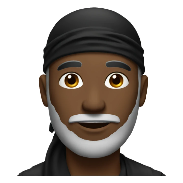 man with a black bandana around his neck sticker