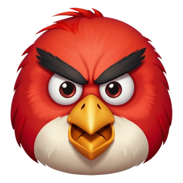 deadly stare emoji angry bird sticker