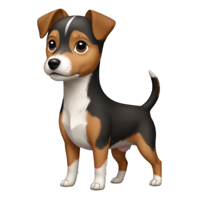 Black and Tan Jack Russell terrier sticker