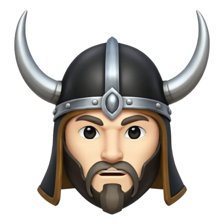 viking black horn helmet (not human) sticker