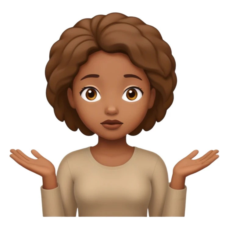African American girl shrugging sticker