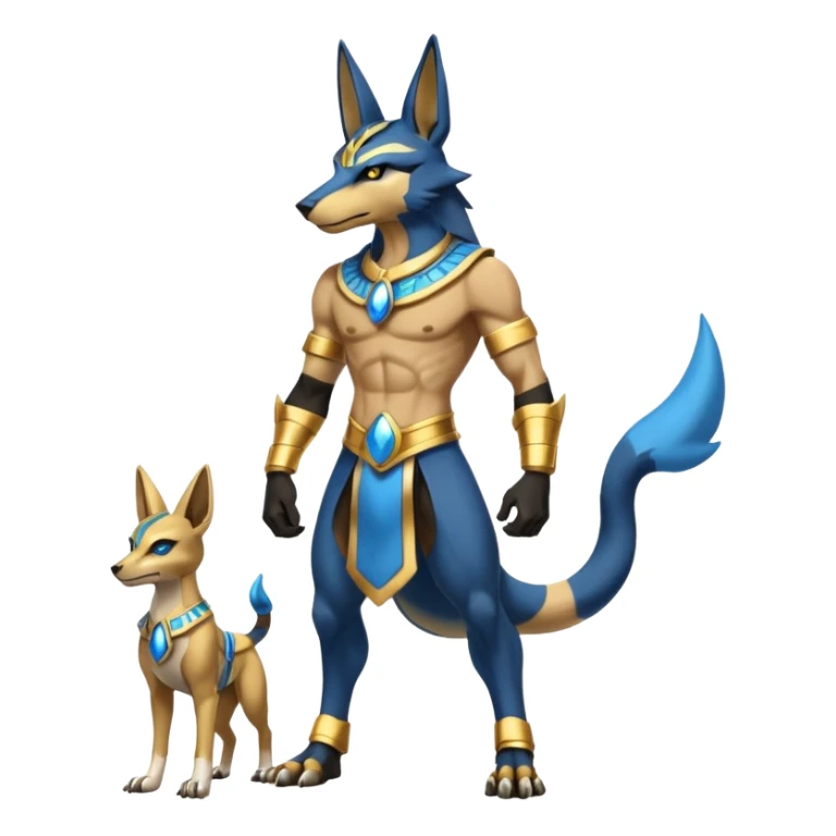 Anubis-Lucario-fusion (full body) sticker