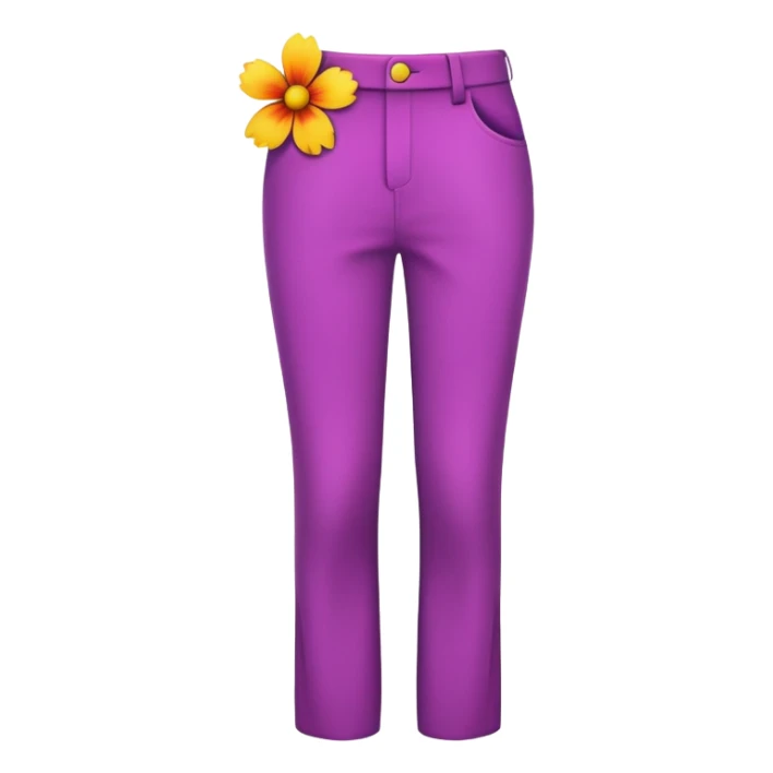 a flower wearing a pair of pants sticker