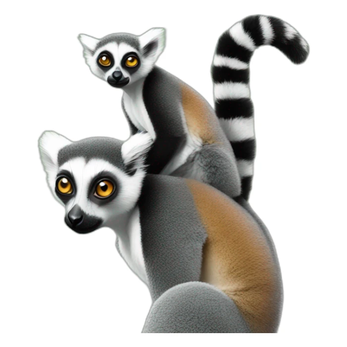 lemur-with-woman-on-back sticker