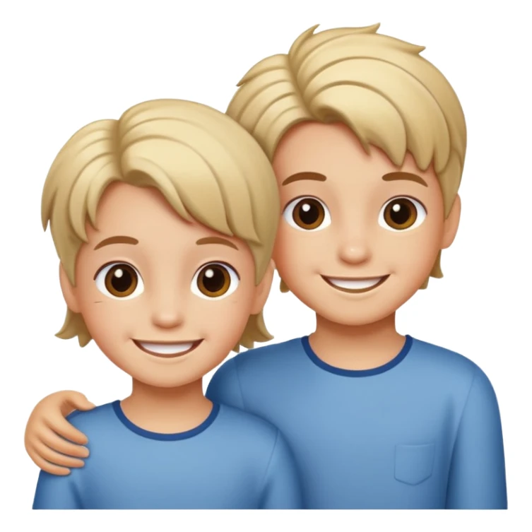 Happy kids after salon treatment  sticker