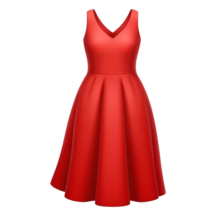 Génère un chiffre 1 qui porte une robe rouge sticker