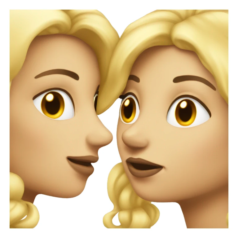 lesbians kissing. One is older and blond sticker