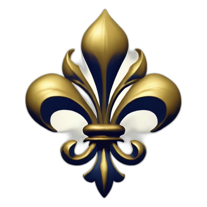Fleur de lys blasonnés avec des ornures sticker