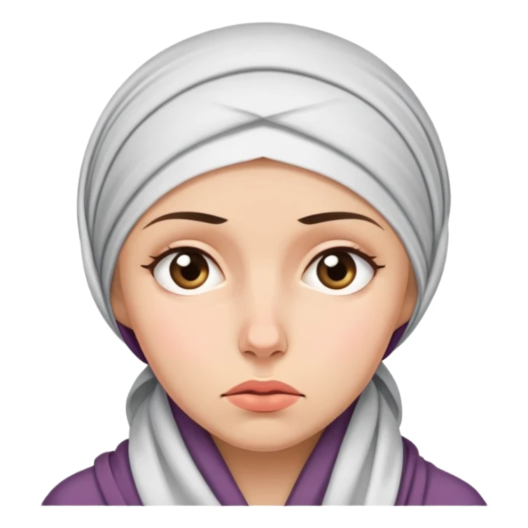 Eine Frau mit Kopftücher schämt sich  sticker