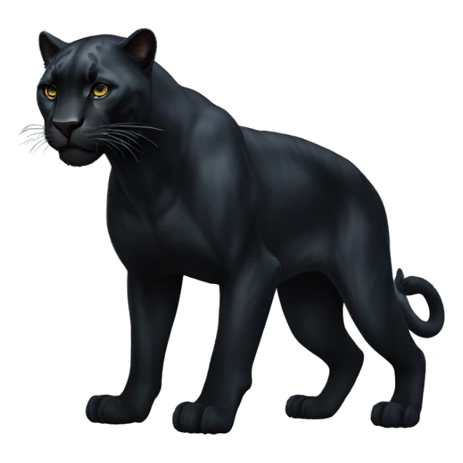 Black panther animal, full body sticker