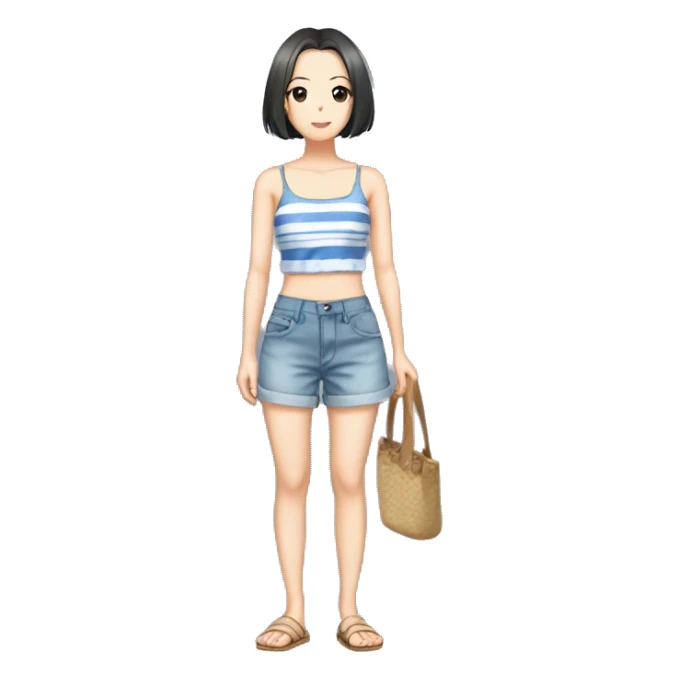 full body Mizuhara Chizuru rent a girlfriend, beach outfit sticker