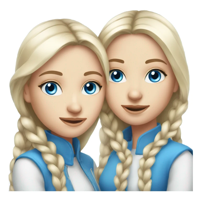 russian-duo-girls-best-friends-blue eyes  sticker