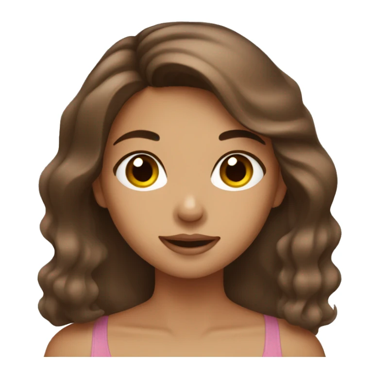 Brown hair girl doing skincare sticker
