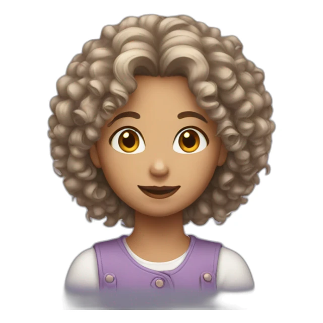  Rabbit female with curly hair  sticker