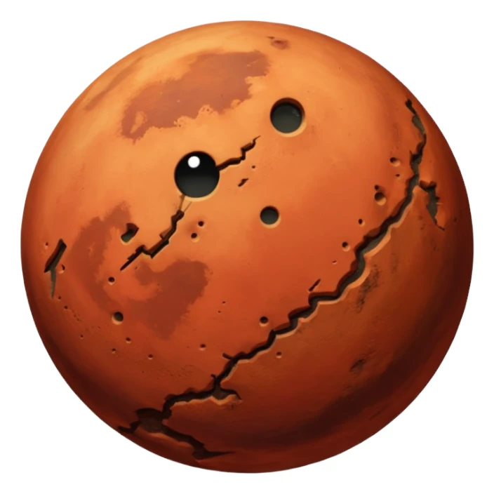 planete mars vue depuis l'espace sticker