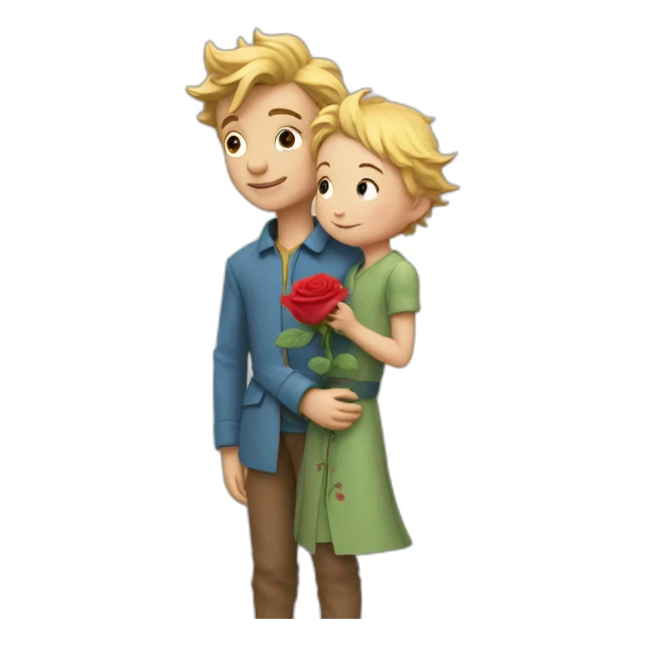 le petit prince and the rose sticker